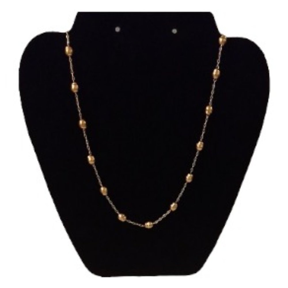 Golden Bead Pearl Necklace